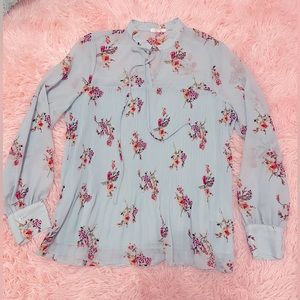 PLEIONE M Floral Long Sleeve Top